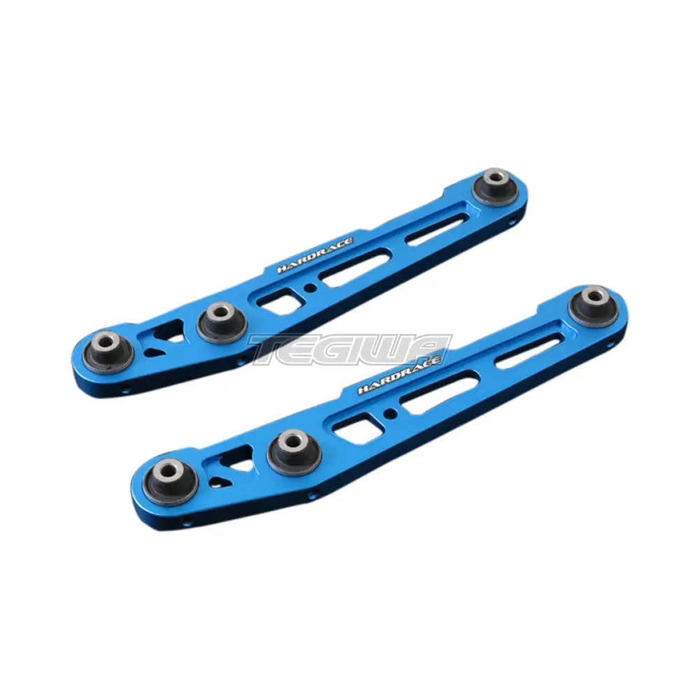 Hardrace Blue Aluminium Rear Lower Control Arm With -50 Hardened Rubber Shock Bushes 2Pc Set Honda Civic EG EF Integra DC2 DA 88-00