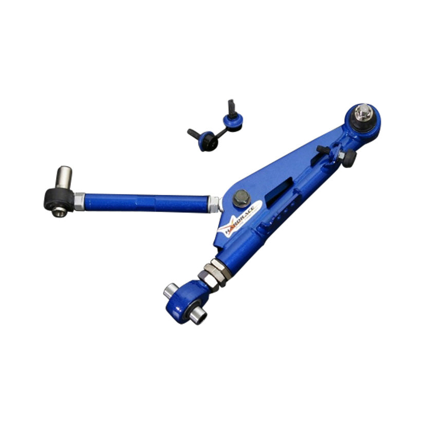Hardrace Adjustable 25mm Extended Front Lower Control Arms And Drop Links V2 With Spherical Bearings 4Pc Set Nissan 200SX S14 Silvia S15