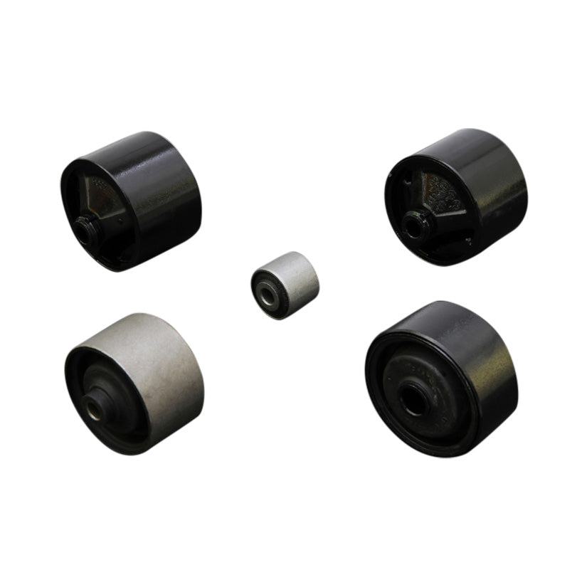 HARDRACE  HARDENED RUBBER REINFORCED ENGINE MOUNT BUSHES 5PC SET MITSUBISHI EVO 7-9 USDM 03-07