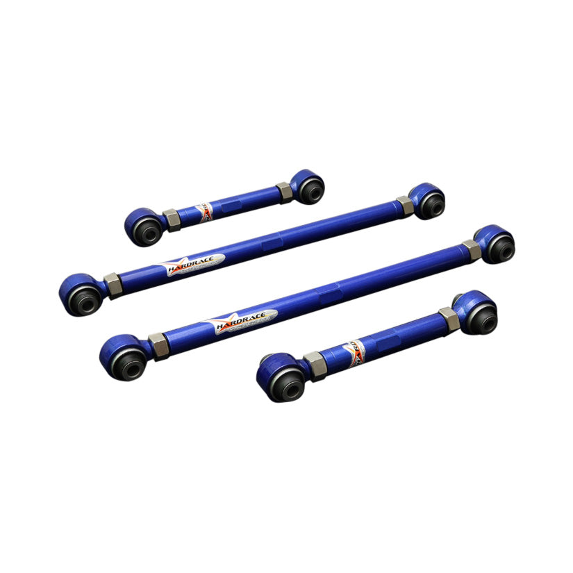 HARDRACE  ADJUSTABLE REAR LATERAL LINKS WITH HARDENED RUBBER BUSHES 4PC SET TOYOTA COROLLA AE86