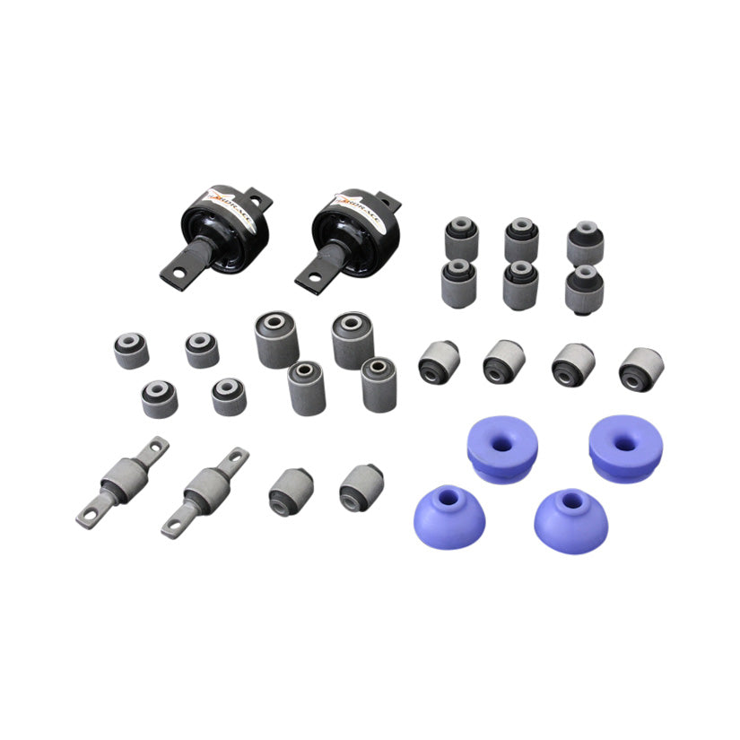 HARDRACE  HARDENED RUBBER COMPLETE BUSHES KIT 28PC SET HONDA INTEGRA DA 90-93