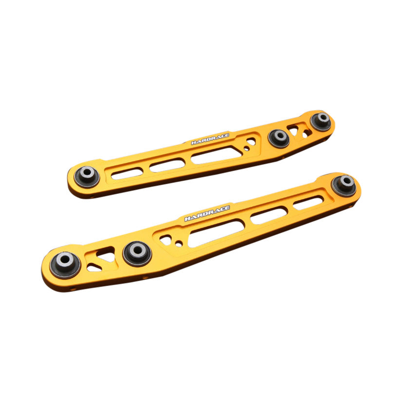 HARDRACE  GOLD ALUMINIUM REAR LOWER CONTROL ARM WITH HARDENED RUBBER BUSHES 2PC SET HONDA CIVIC EK 96-00