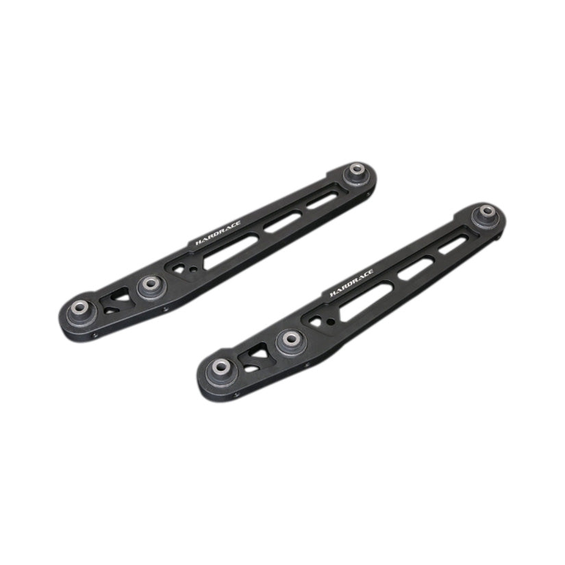 HARDRACE  BLACK ALUMINIUM REAR LOWER CONTROL ARM WITH HARDENED RUBBER BUSHES 2PC SET HONDA CIVIC EK 96-00